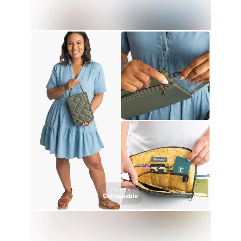 Lug Halfpipe Zip Wristlet Wallet Sealife Beach Vacation Large Clutch